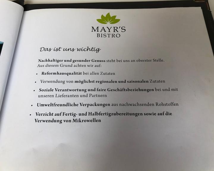 Mayr's Bistro